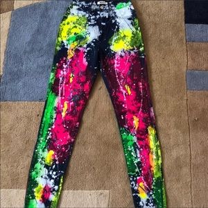 Aphrodite Factory Paint Splatter Jeans.